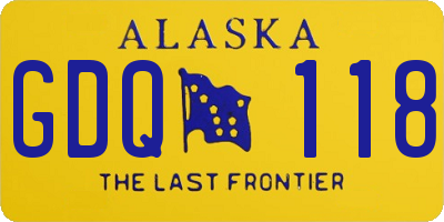 AK license plate GDQ118