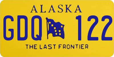 AK license plate GDQ122