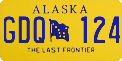 AK license plate GDQ124