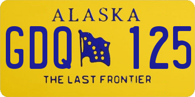 AK license plate GDQ125