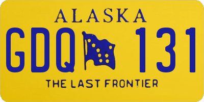 AK license plate GDQ131