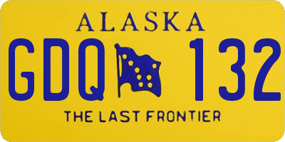 AK license plate GDQ132