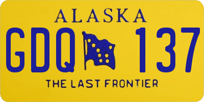 AK license plate GDQ137