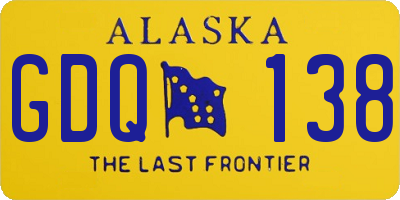 AK license plate GDQ138