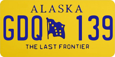 AK license plate GDQ139