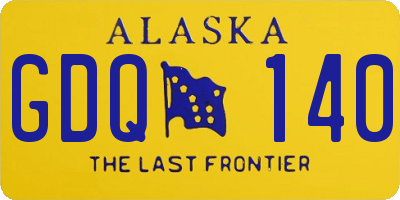 AK license plate GDQ140