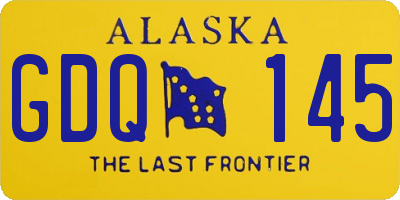 AK license plate GDQ145