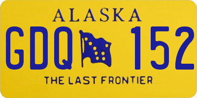 AK license plate GDQ152