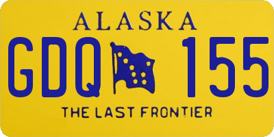 AK license plate GDQ155