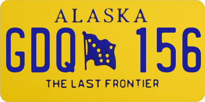 AK license plate GDQ156