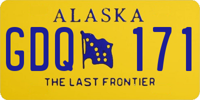 AK license plate GDQ171