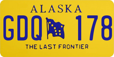 AK license plate GDQ178
