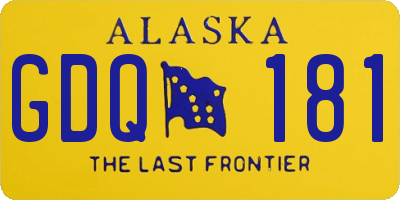 AK license plate GDQ181