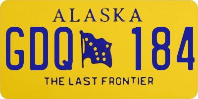 AK license plate GDQ184
