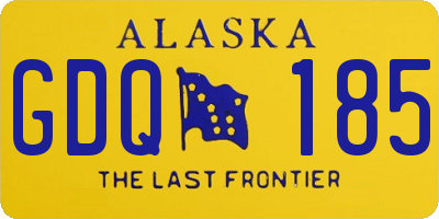 AK license plate GDQ185