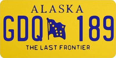 AK license plate GDQ189