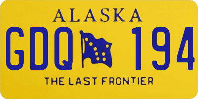 AK license plate GDQ194
