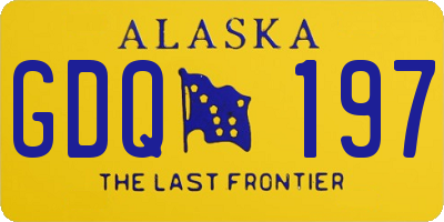 AK license plate GDQ197