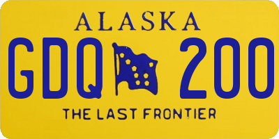 AK license plate GDQ200