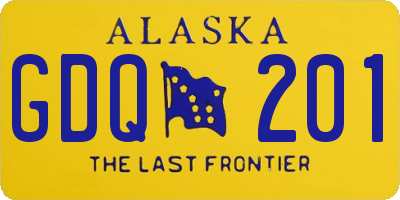 AK license plate GDQ201