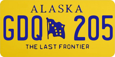 AK license plate GDQ205