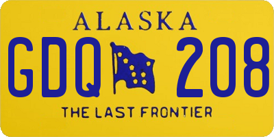 AK license plate GDQ208