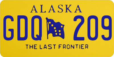 AK license plate GDQ209