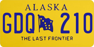 AK license plate GDQ210