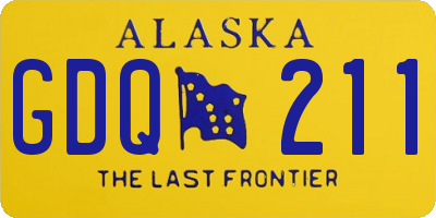 AK license plate GDQ211
