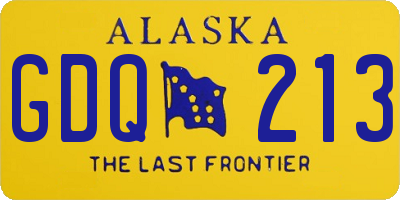 AK license plate GDQ213