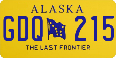 AK license plate GDQ215
