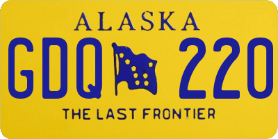 AK license plate GDQ220