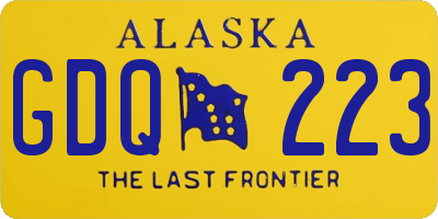 AK license plate GDQ223
