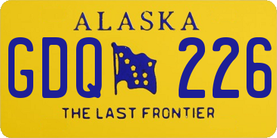 AK license plate GDQ226