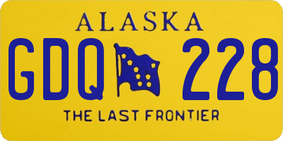 AK license plate GDQ228