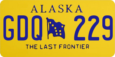 AK license plate GDQ229