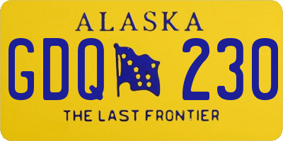 AK license plate GDQ230