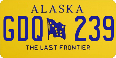 AK license plate GDQ239