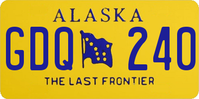 AK license plate GDQ240