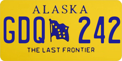 AK license plate GDQ242