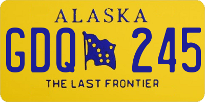 AK license plate GDQ245