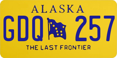 AK license plate GDQ257