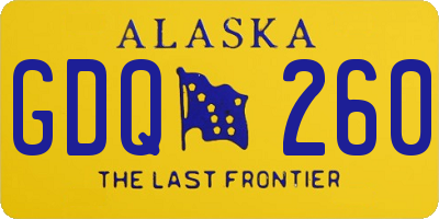 AK license plate GDQ260
