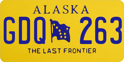 AK license plate GDQ263