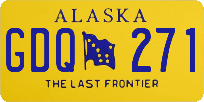 AK license plate GDQ271