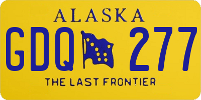 AK license plate GDQ277