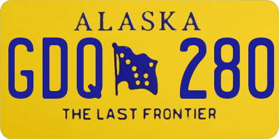 AK license plate GDQ280