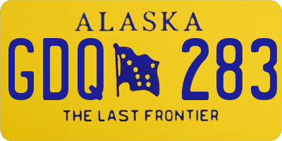 AK license plate GDQ283
