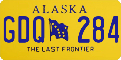 AK license plate GDQ284