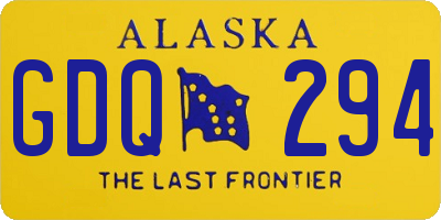 AK license plate GDQ294